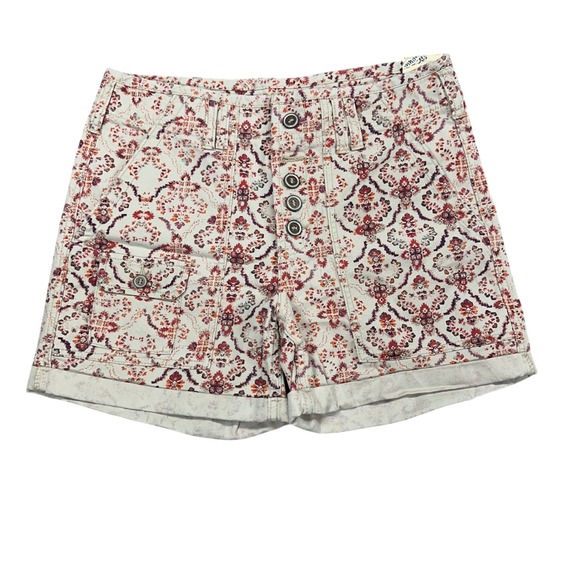 Pilcro and the Letterpress Pants - Anthropologie Pilcro The Wanderer Shorts Rose Tyrie Floral Button Fly 28 NEW